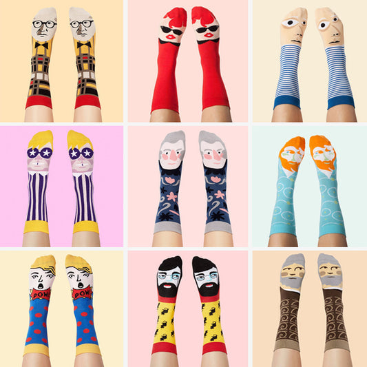 Jacquard Cotton Socks Men And Women Couple Skateboard High