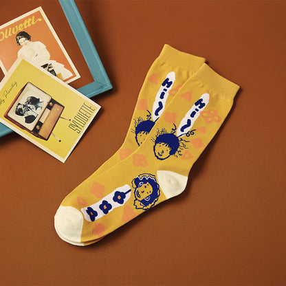 Socks Female Spring And Summer Personality Cartoon Couple Socks