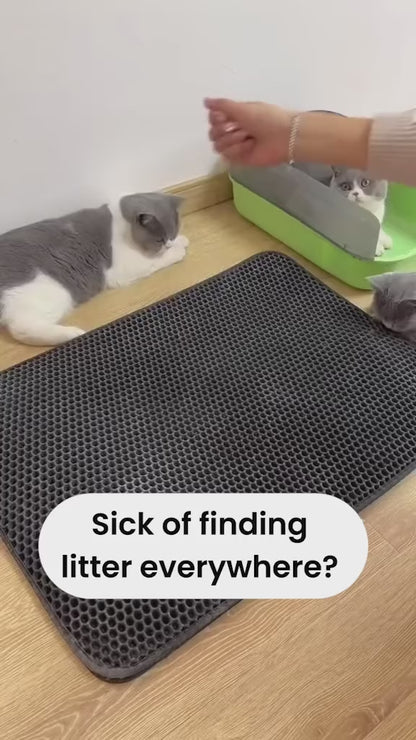 Pieviev Cat Litter Mat Double-Layer Waterproof Urine Proof Trapping Mat
